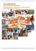 Carte et programme du circuit 4x4 Marrakech de 4 joursdans le Sud marocain