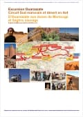 Carte et programme du circuit 4x4 depart Ouarzazate retour par le djebel Saghro 3 jours