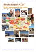 Carte et programme du circuit 4x4 Marrakech de 7 jours avec 2 jours pistes du desert dans le Sud marocain 