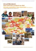 Carte et programme du circuit 4x4 Marrakech de 17 jours dans le Sud marocain et le desert